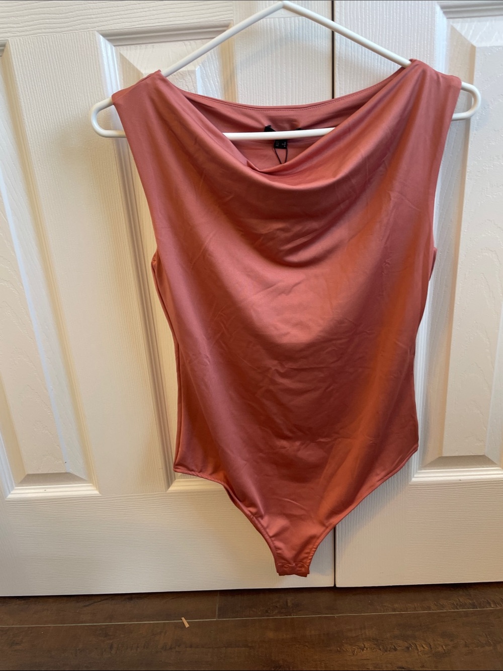 Mexx Sleeveless Cowl Neck Bodysuit in Dusty Rose
